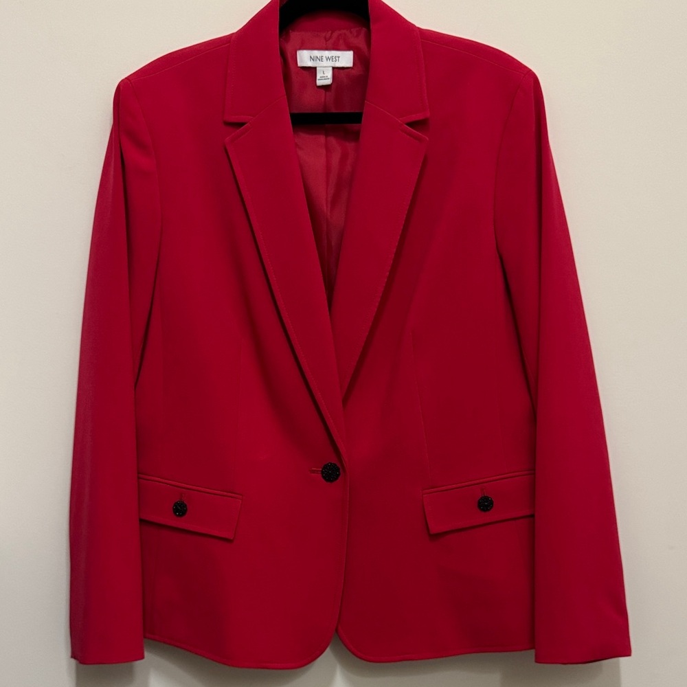 Nine West Vibrant Red Women's Blazer
